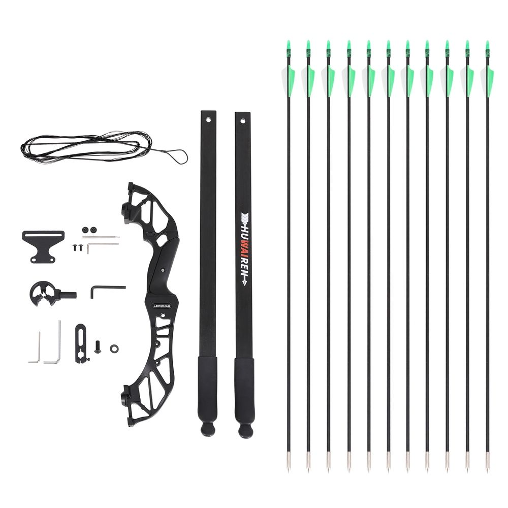 Everfit 55lb Recurve Takedown Bow & Arrow Set, Green