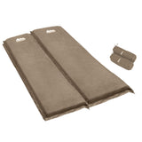 Weisshorn Self-Inflating Double Camping Mattress Set, 9.5 cm, Coffee