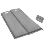 Weisshorn Double Self-Inflating Camping Mat, 187 x 132 x 9.5cm, Grey