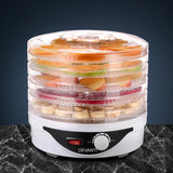 Devanti Food Dehydrator, 5 Adjustable Plastic Trays, 245W, White