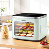 Devanti Compact Food Dehydrator, 5 Stainless Steel Trays, 500W, Green