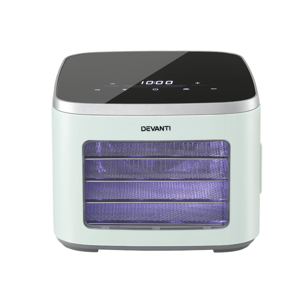 Devanti Compact Food Dehydrator, 5 Stainless Steel Trays, 500W, Green