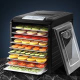 Devanti Food Dehydrator, 9 Stainless Trays, 700W, Black