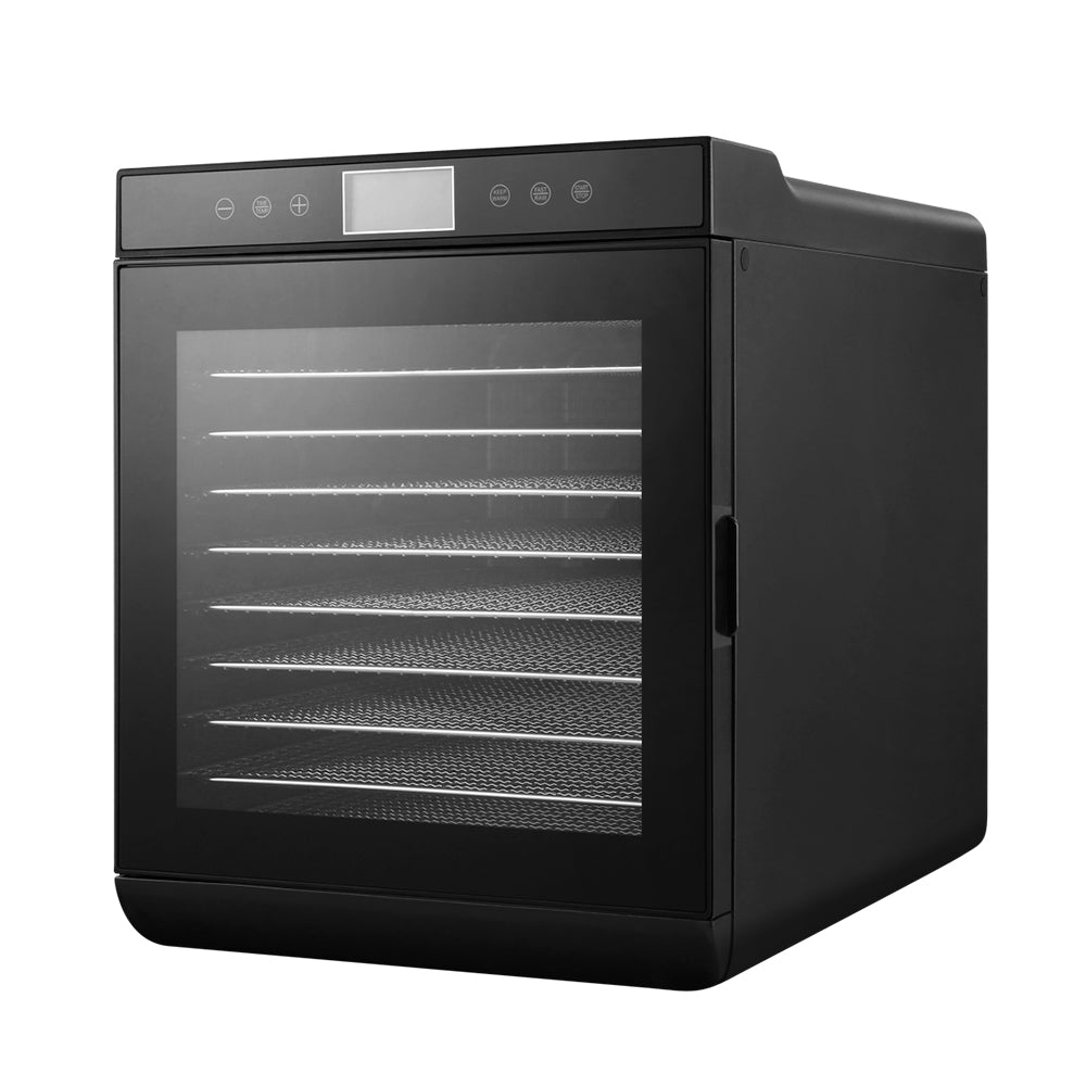 Devanti Food Dehydrator, 10 Stainless Trays, 700W, Glass Door
