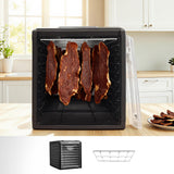 Devanti Food Dehydrator, 9 Stainless Steel Trays, 700W, Clear Door, Hanging Rack