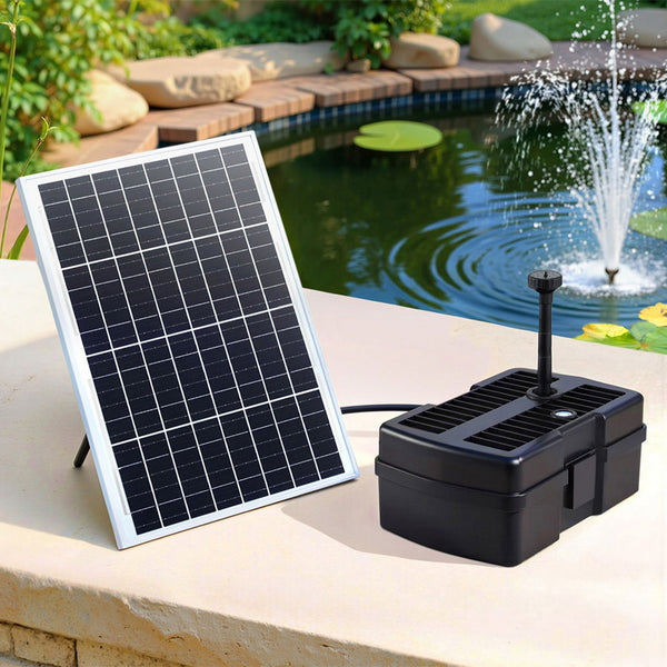 Gardeon Solar Pond Fountain Pump with Filter Box, 1190L/h