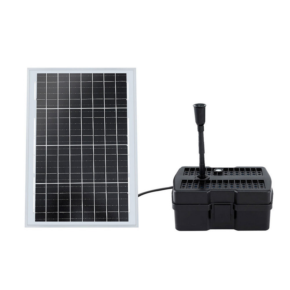 Gardeon Solar Pond Fountain Pump with Filter Box, 1190L/h