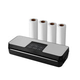 Devanti Food Vacuum Sealer, 5 Modes, Slide Cutter, Black, with 4 Bag Rolls (15cm)