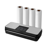 Devanti Food Vacuum Sealer, 5 Modes, Slide Cutter, Black, with 4 Bag Rolls (28cm)