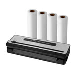 Devanti Food Vacuum Sealer, 4 Modes, 32cm Seal Bar, Black, with 4 Bag Rolls (28cm)