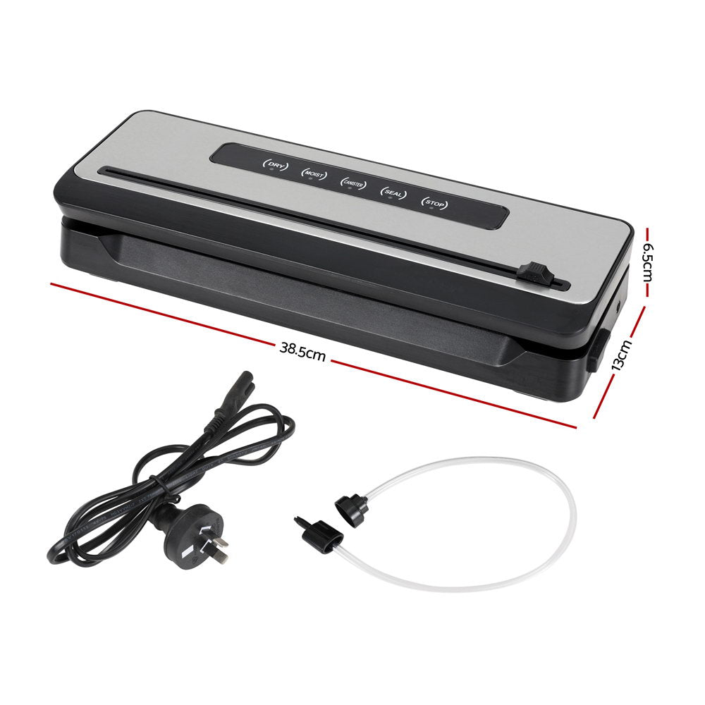 Devanti Food Vacuum Sealer, 4 Modes, 32cm Seal Bar, Black