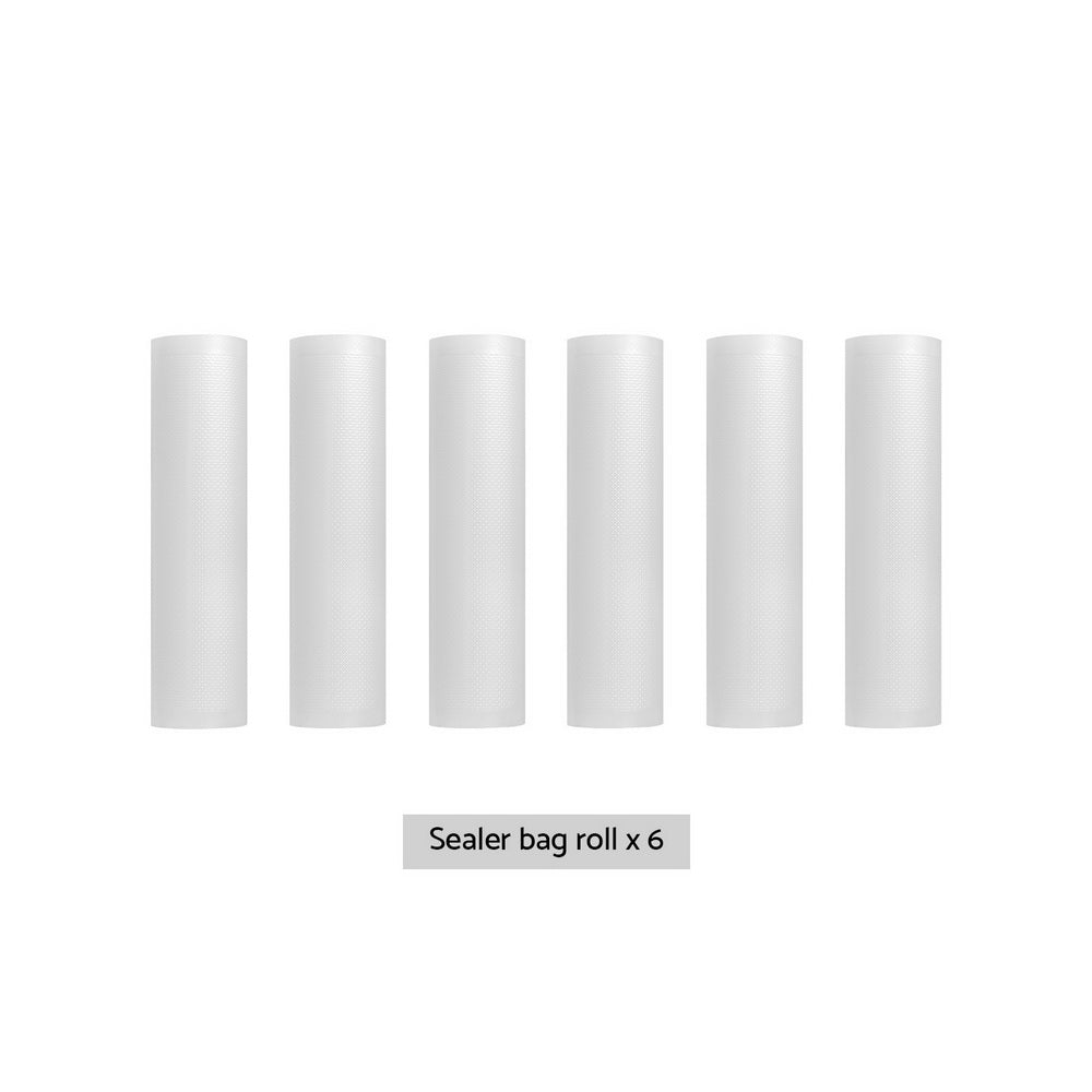 Devanti Vacuum Sealer Bag Rolls, 28cm x 6m, 6 Pack