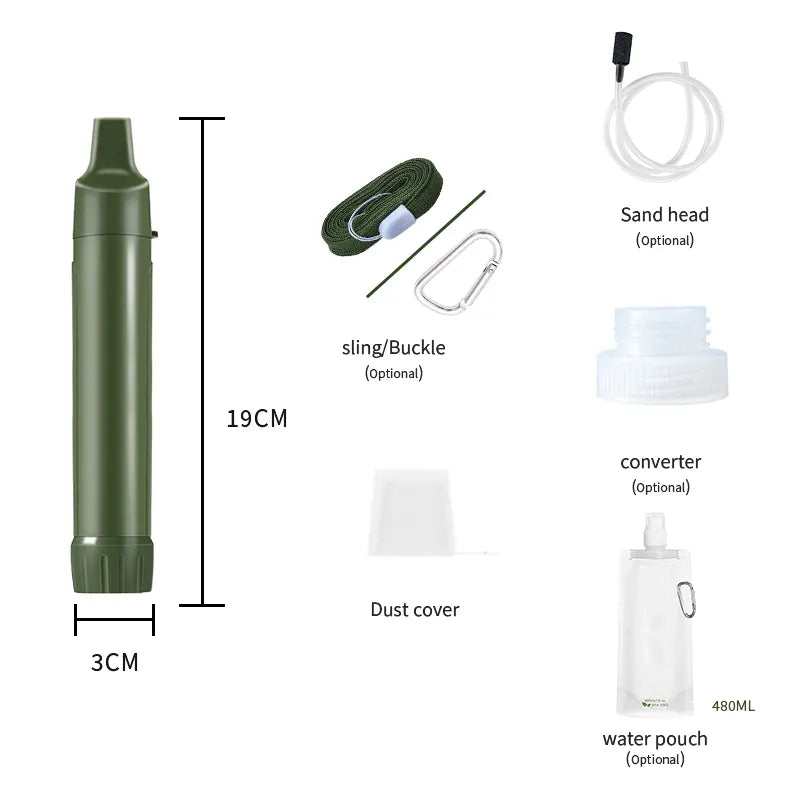 Portable Survival Water Purification Straw - PrepPro Australia