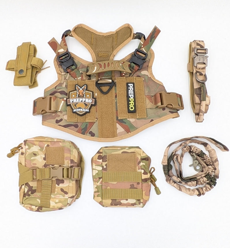 The PrepPro Tactical Dog Harness Set - PrepPro Australia