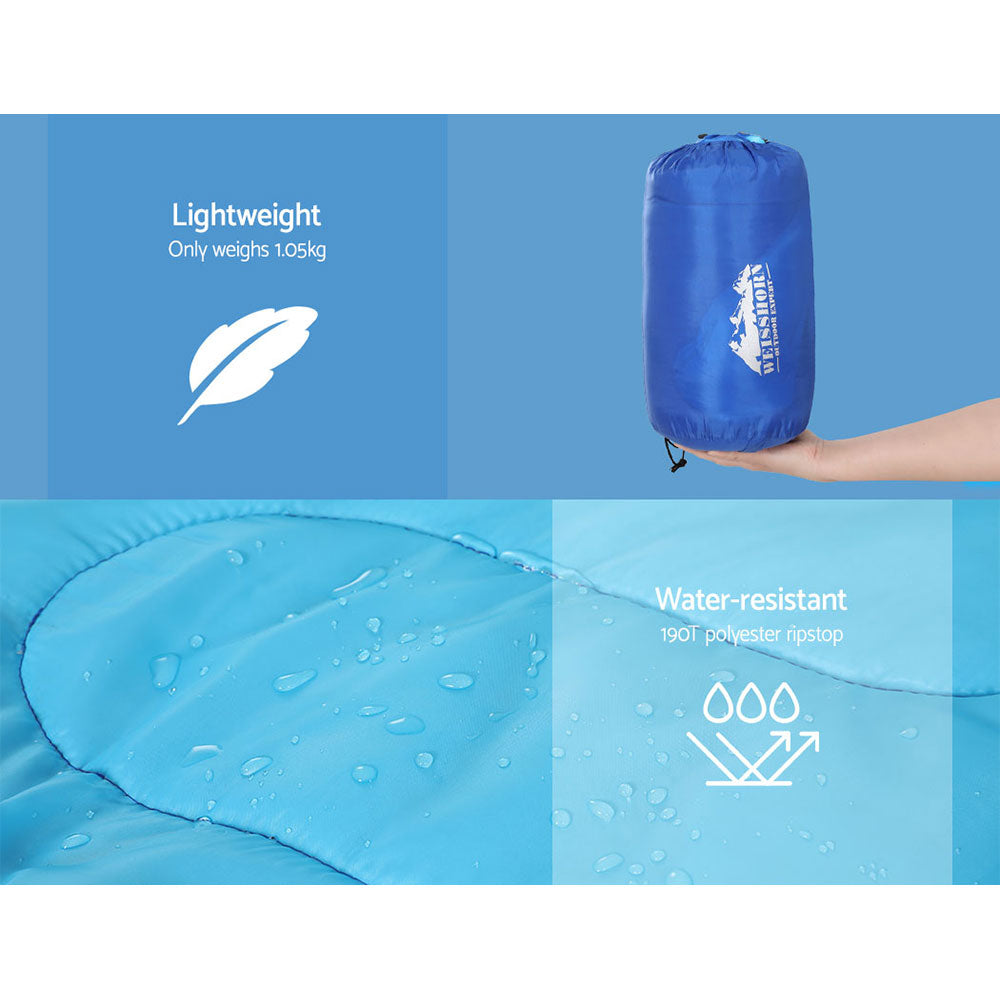 Weisshorn Kids Thermal Sleeping Bag, 172cm, Blue