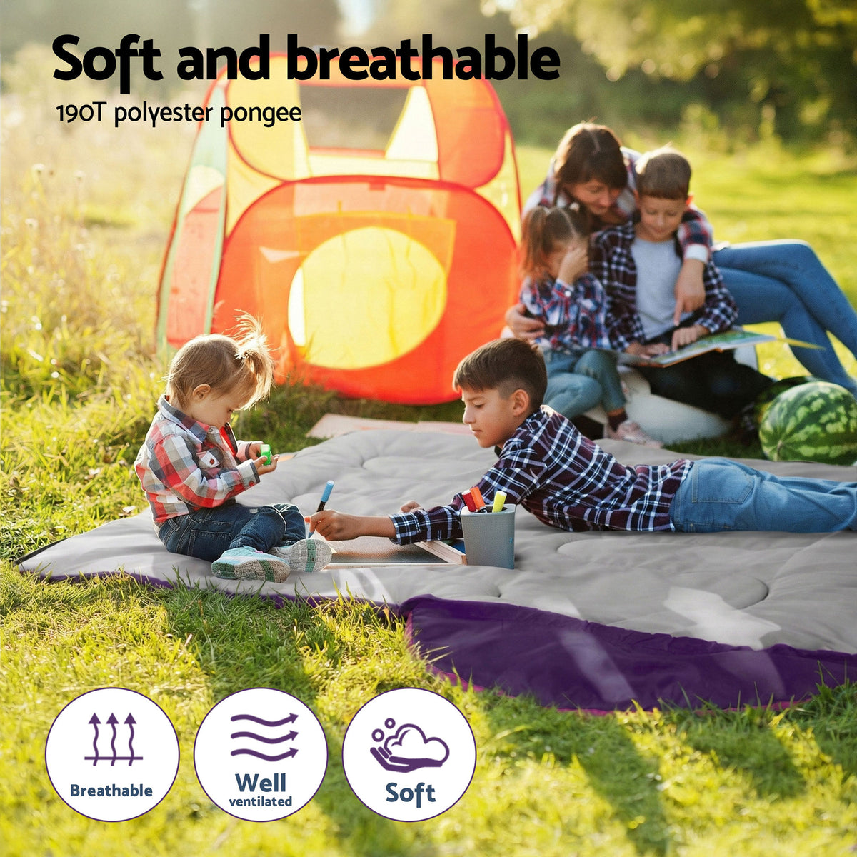 Weisshorn Kids Sleeping Bag Set of 2, 172cm, Blue and Pink