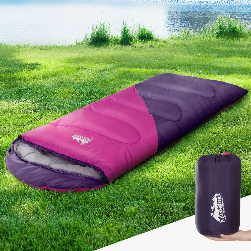 Weisshorn Kids Thermal Sleeping Bag, 172cm, Pink