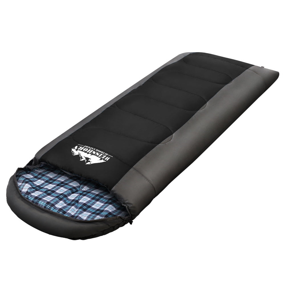 Weisshorn Thermal Sleeping Bag, -20°C to +10°C, Black