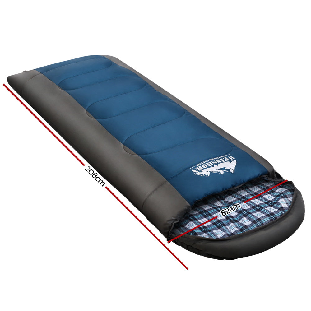 Weisshorn Single Sleeping Bag, -20°C, Blue