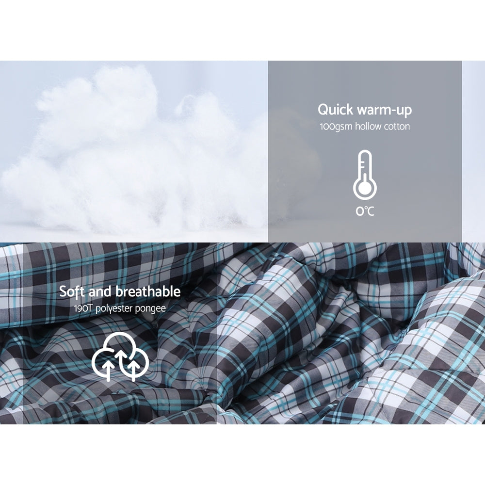Weisshorn Thermal Sleeping Bag, 0°C to +20°C, Grey
