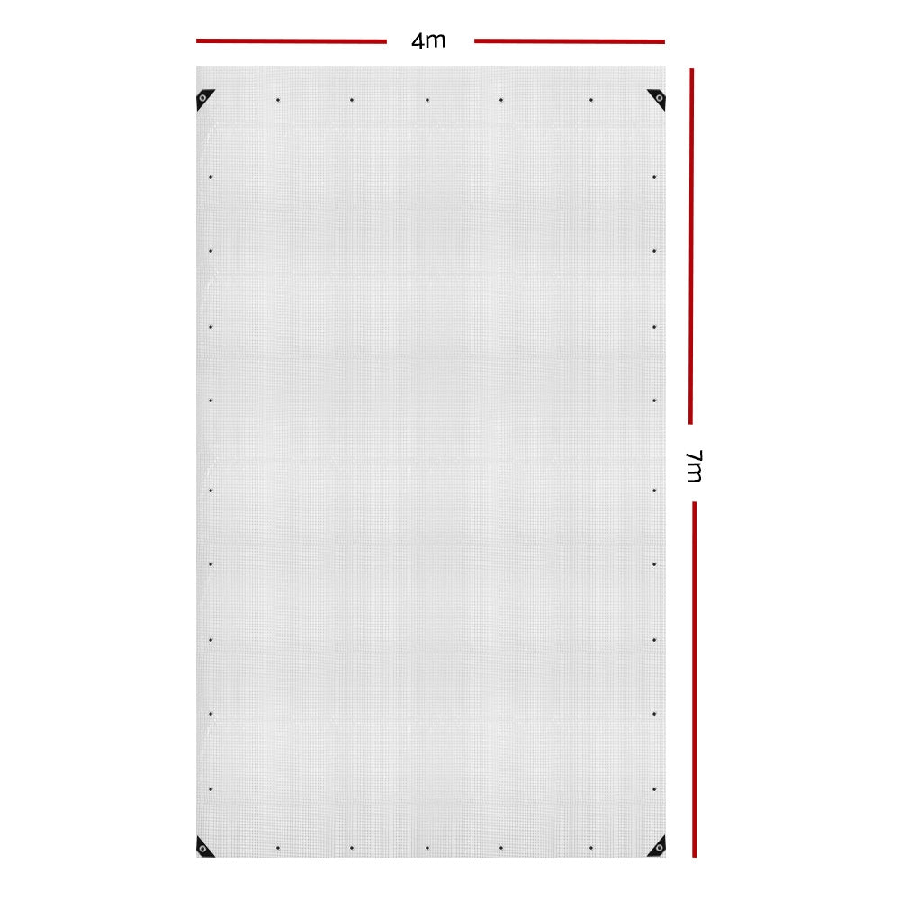 Instahut Heavy Duty Clear Poly Tarp 4m x 7m