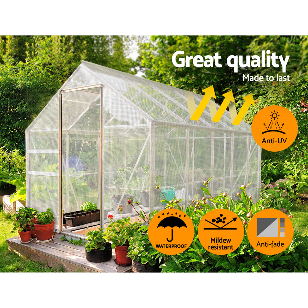 Instahut Heavy Duty Clear Poly Tarp 4m x 7m