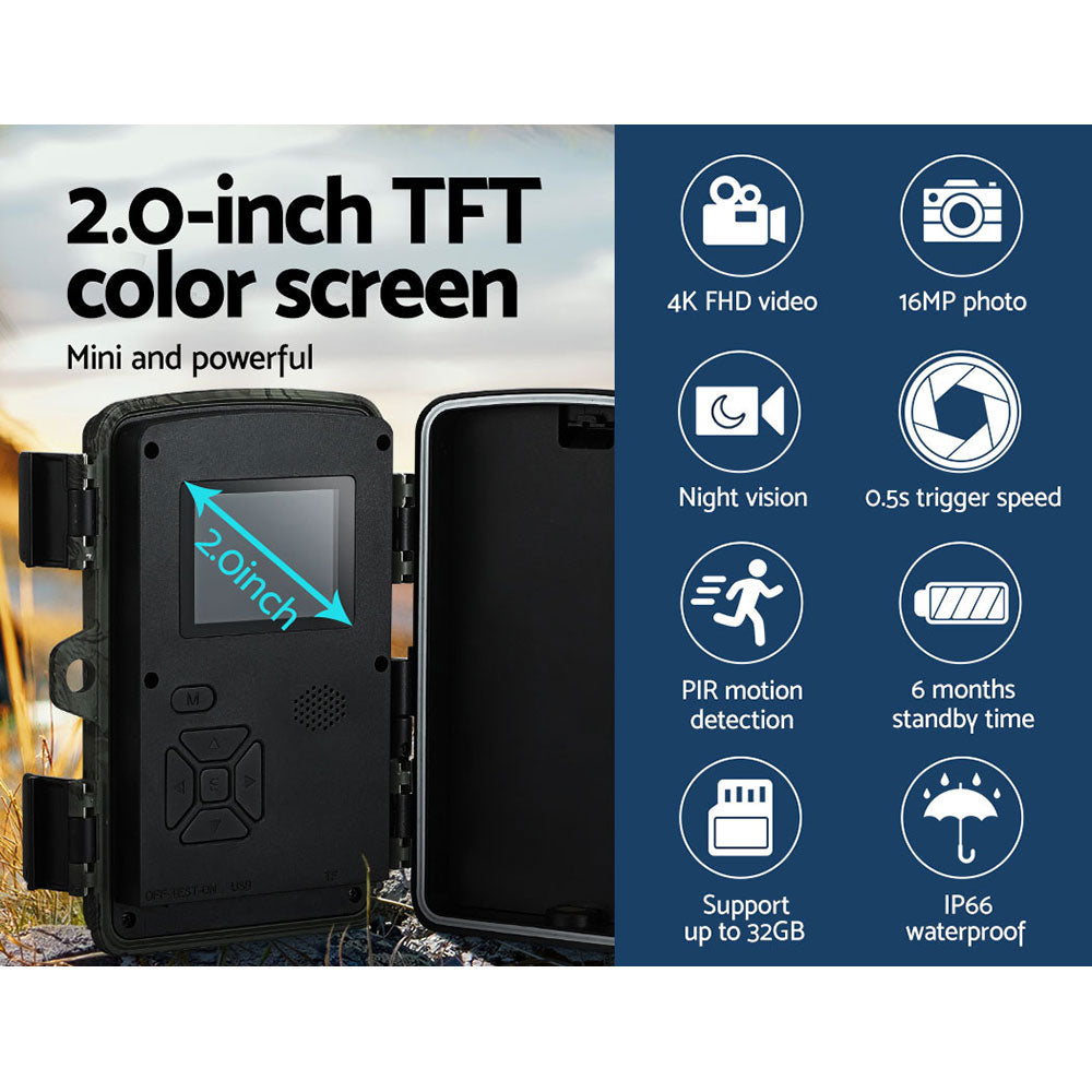 UL-tech 4K 16MP Trail Camera, Night Vision