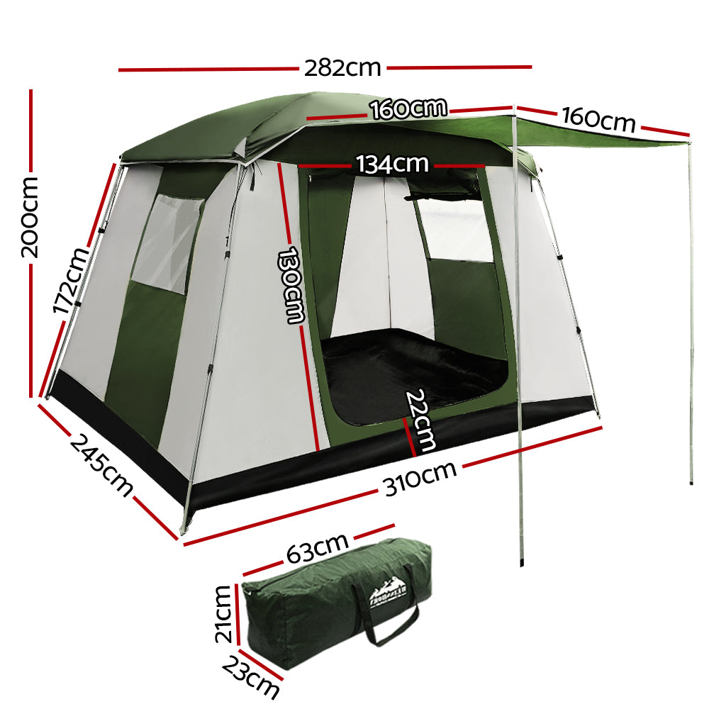 Weisshorn 6 Person Family Camping Dome Tent with Front Vestibule