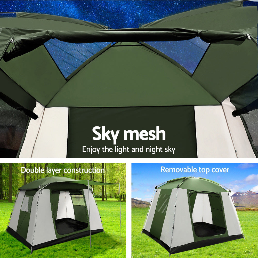 Weisshorn 6 Person Family Camping Dome Tent with Front Vestibule