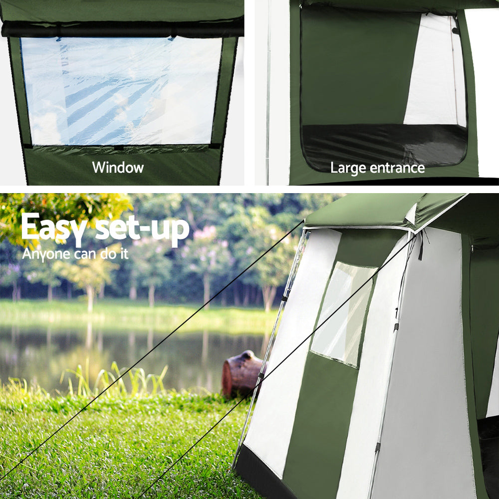 Weisshorn 6 Person Family Camping Dome Tent with Front Vestibule