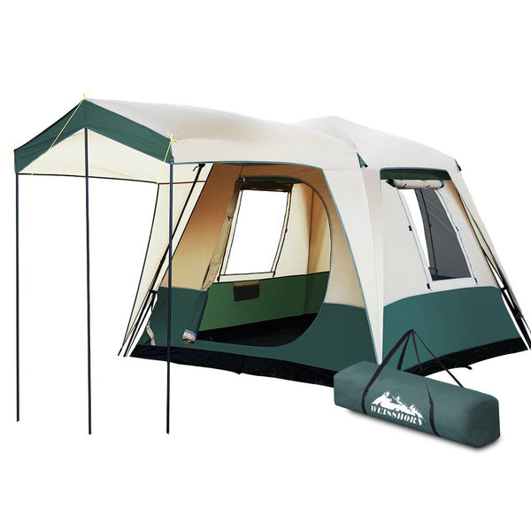 Weisshorn 4 Person Instant Dome Camping Tent, Green