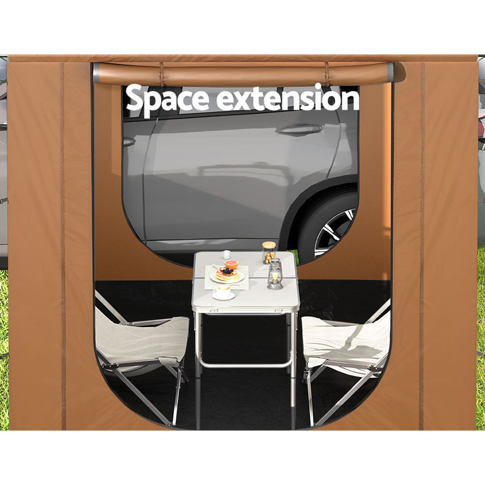 Weisshorn SUV Side Awning Tent, 2 x 2m, Brown
