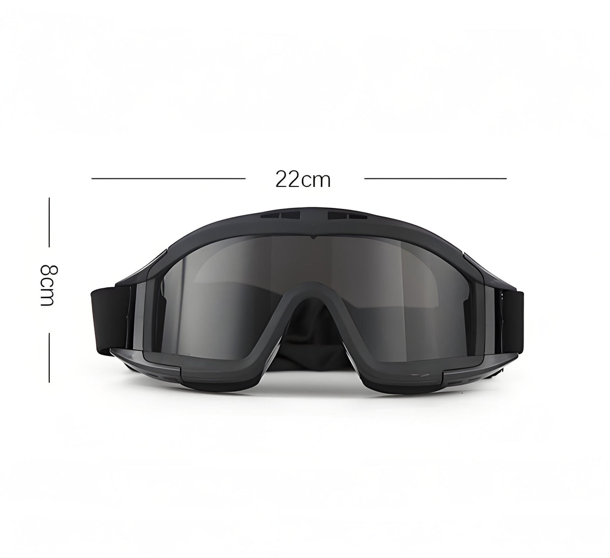 Tactical Safety Goggles, 3 Lenses, Black