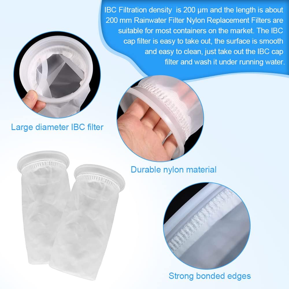 Washable Nylon IBC Lid Filter Bags, 105mm, 200 µm (2 Pack)