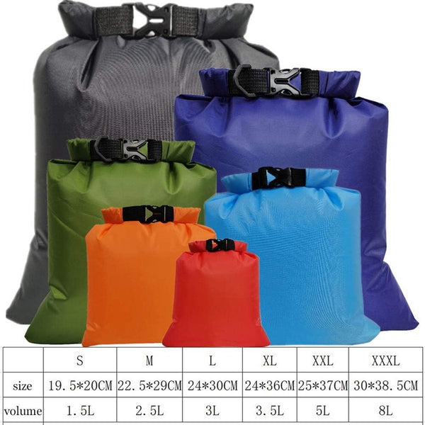 Waterproof Dry Bag Set, 6-Piece (1.5L-8L)