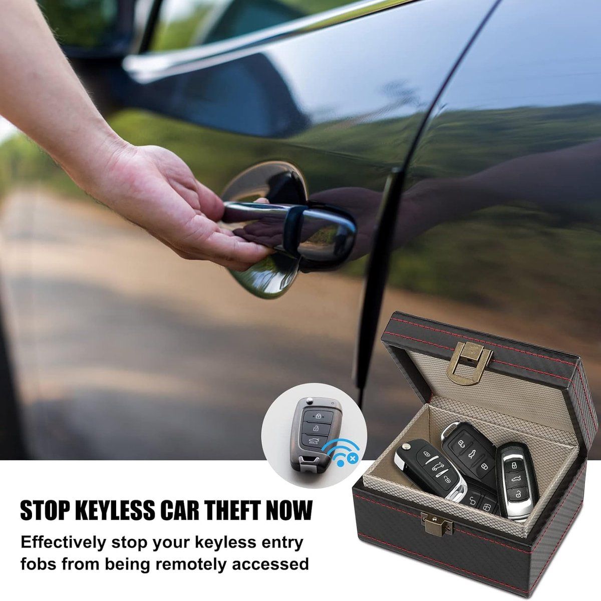 Replacement Car Key RFID Anti-Theft - Protective Cover Box Safe Faraday, Easy to Use, Good Performance, Universal Fit