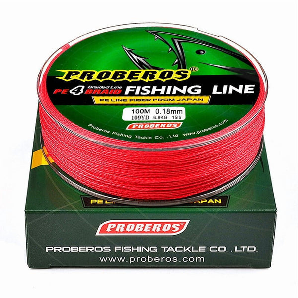 PE Braided Fishing Line, 4 Strand, 100m 0.18mm
