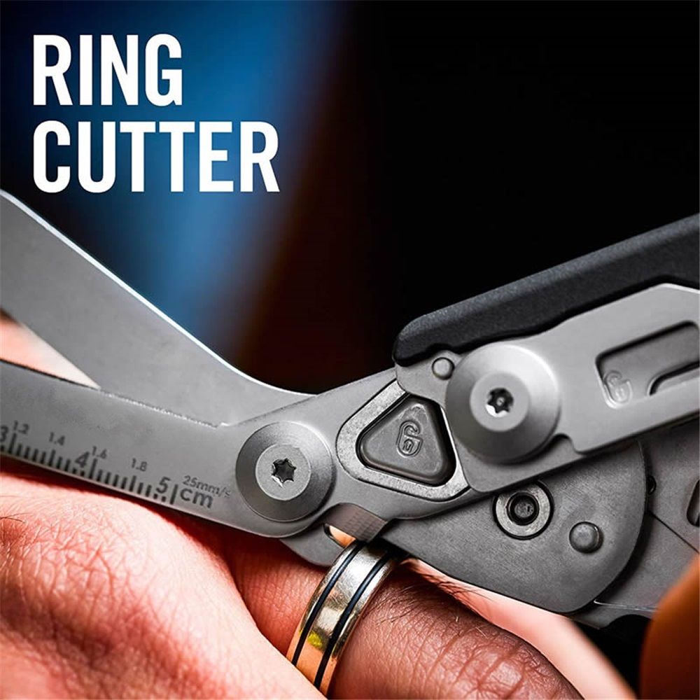 6-in-1 Folding Trauma Shears with Holster, Black