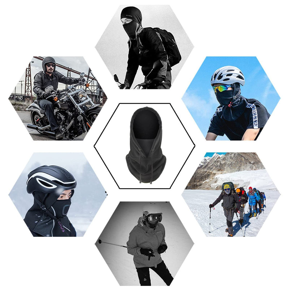 Windproof Balaclava Face Mask, Black