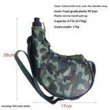 800ml Canteen Water Bottle with 600D Oxford Cover and Shoulder Strap