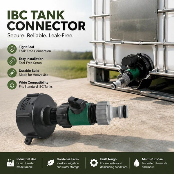 S60x6 IBC Outlet Nipple Connector with Control Valve