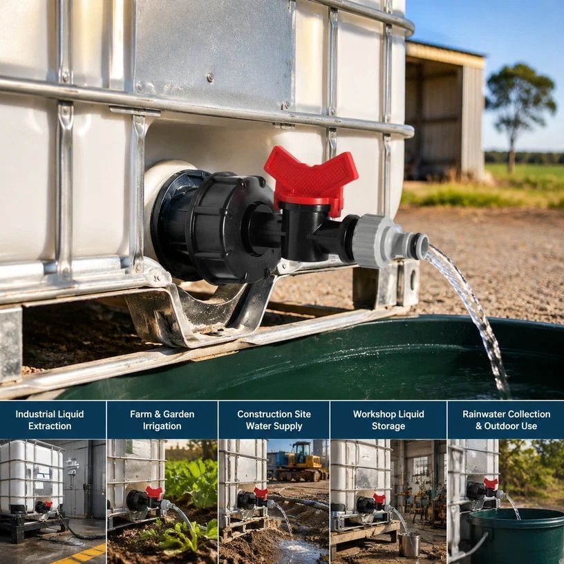 S60x6 Dual Function Fitting for IBC Tote and Water Storage Tank