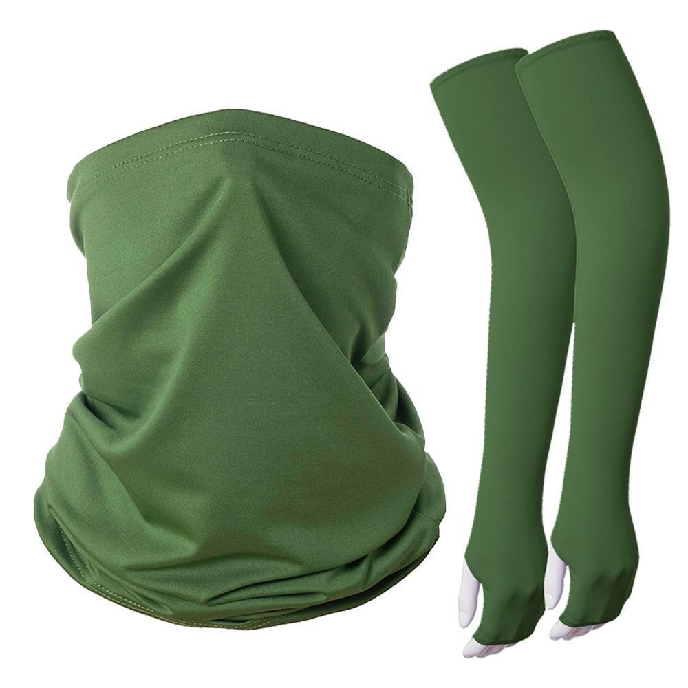 Camo Sun Guard Kit, Sleeves, Gloves & Neck Cover, Army Green