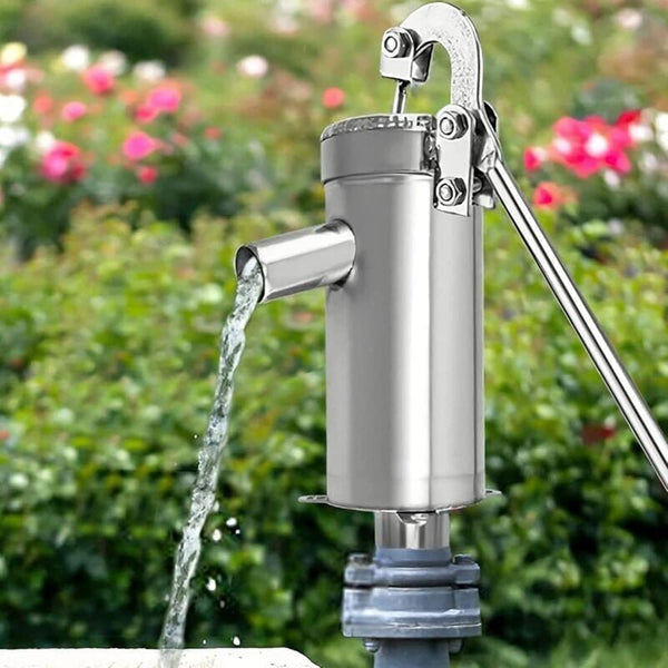Stainless Steel Manual Hand Water Pump, Groundwater to 10m