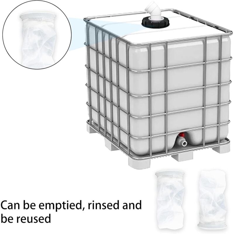 IBC Rainwater Lid Filter, 163mm Lid, 75mm Outlet, 45° Option