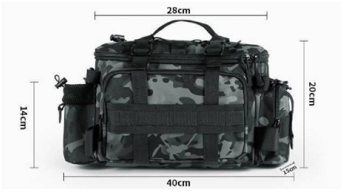Camouflage Fishing Tackle Bag, Water-Resistant