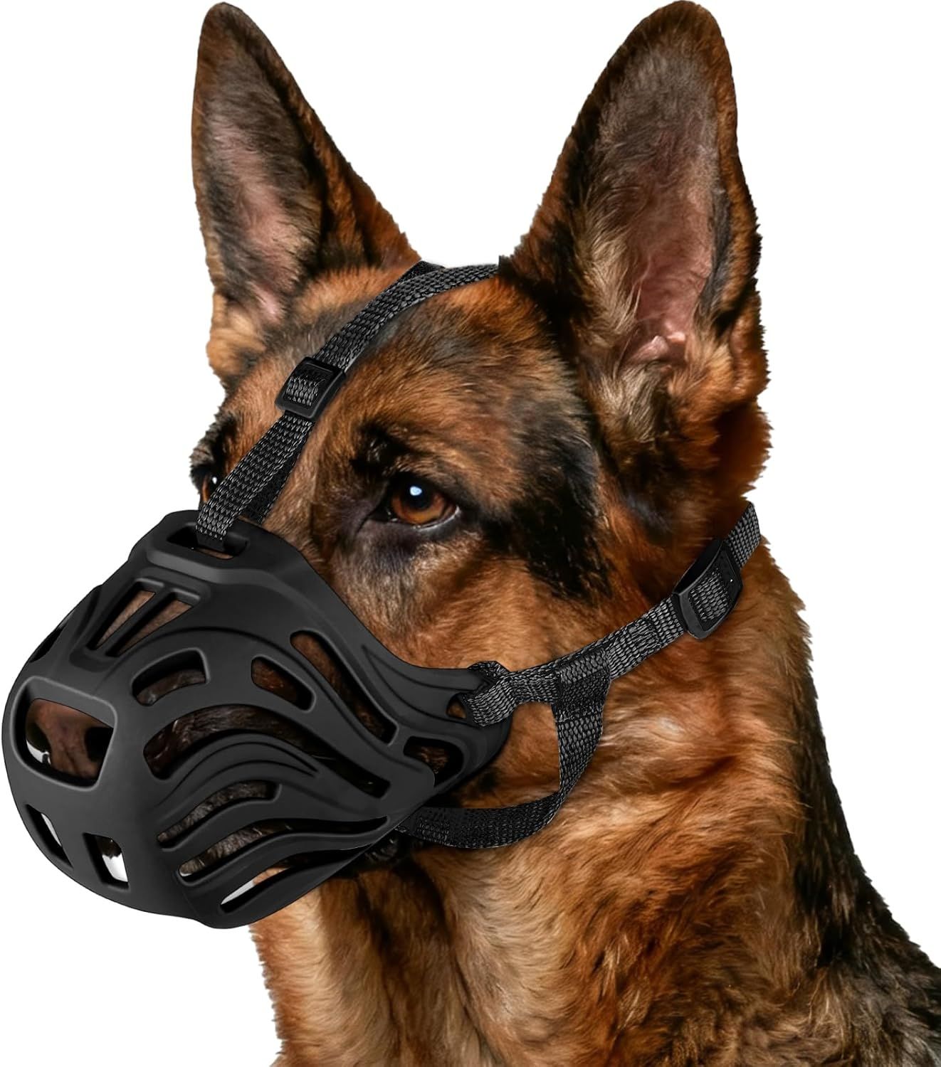 Dog Muzzle, Soft Breathable Dog Muzzles Suitable Dogs, Adjustable Basket Muzzles Prevents Chewing and Biting for Grooming Trimming Training(XL)