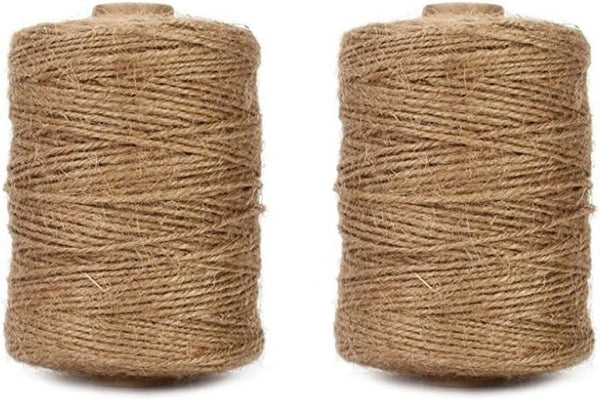 Natural Jute Twine - 2 x 152m Rolls (304m Total)