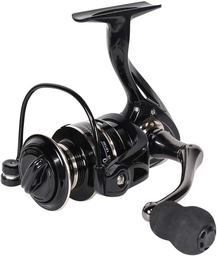 All Metal Spinning Fishing Reel, 1000 Size, Black