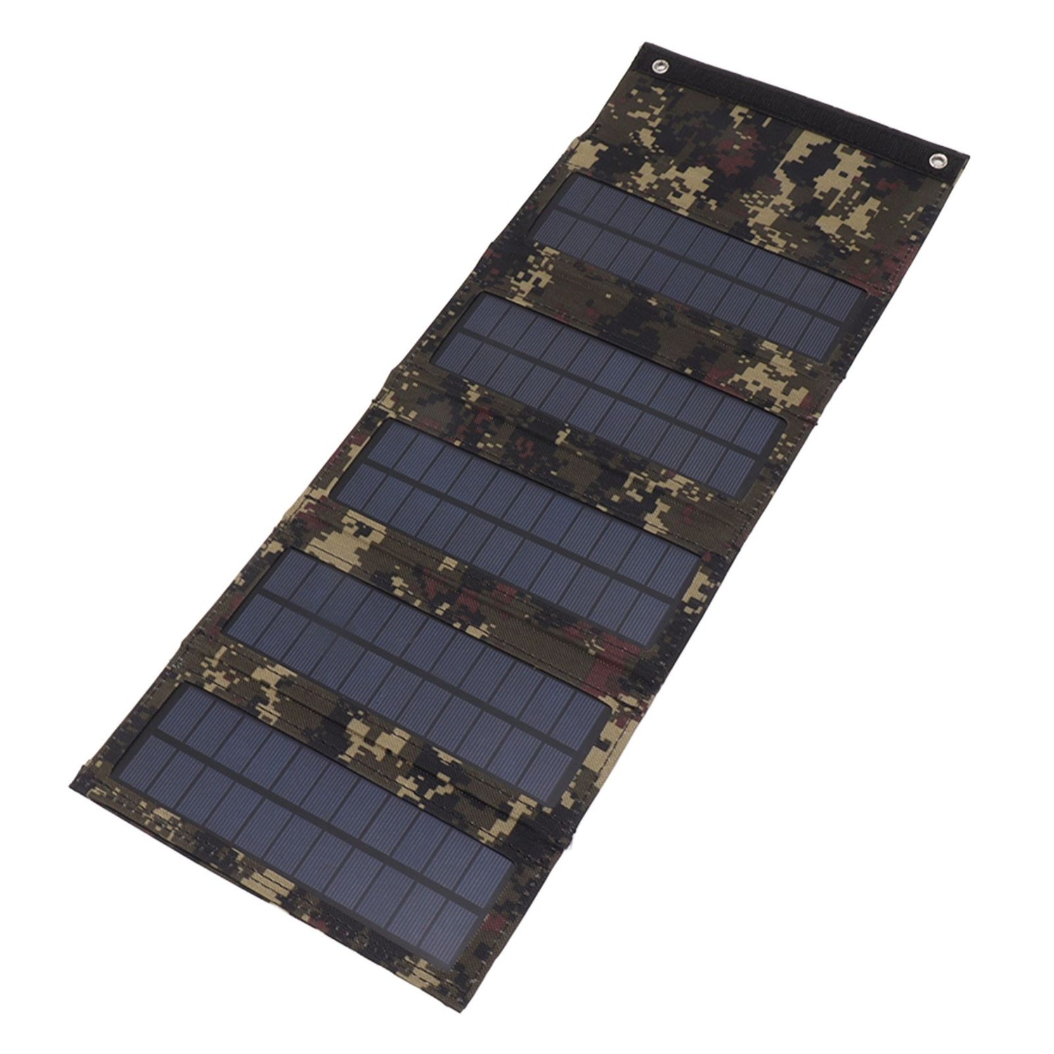 50W Portable Solar Panel Bag Monocrystalline Silicon 5 Folding Solar Panel Case for Outdoor Emergency Camouflage